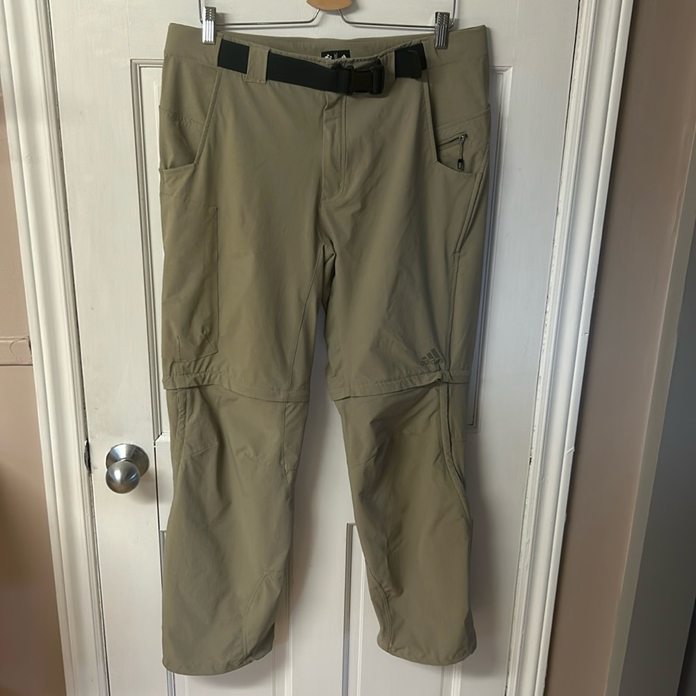 Adidas Utilitas tan zip-off utility hiking outdoor pants men’s size 36